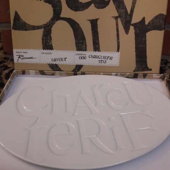 🔪Charcuterie White Serving Plate Savour Rosanna NEW Platter Tray Gift Box Home - Picture 1 of 4